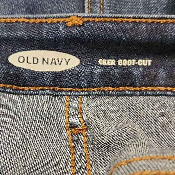 Old Navy Women's "Kicker Bootcut" Dark Wash Jeans Size 10 - Picture 6 of 7